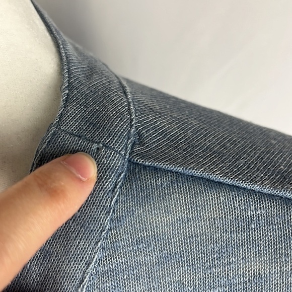 Soft Surroundings Blue Waterfall Open Front Drape Cardigan Sweater Womens XS - Picture 10 of 11